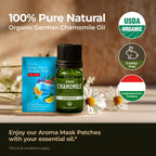 Gya Labs USDA Certified Organic German Chamomile Essential Oil for Diffuser - 100% Pure Natural Organic Chamomile Oil for Skin,