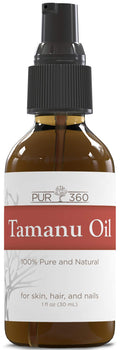 PUR360 Tamanu Oil - Best Treatment for Psoriasis, Eczema, Acne Scar, Rosacea - Relief for Dry, Scaly Skin, Scalp and More - Cold