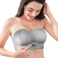 Electric Bust Massager, Breast Massager Bra, USB Wireless Electric Massagers for Shaping Beautiful Chest Anti Sagging-Grey