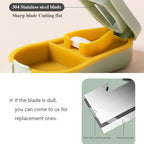 Pill Cutter Splitter for Small and Tiny Pills - Pill Cutter 1/4 - Accurately Cuts Multiple Pills - Easy Open Snap Button. Detach
