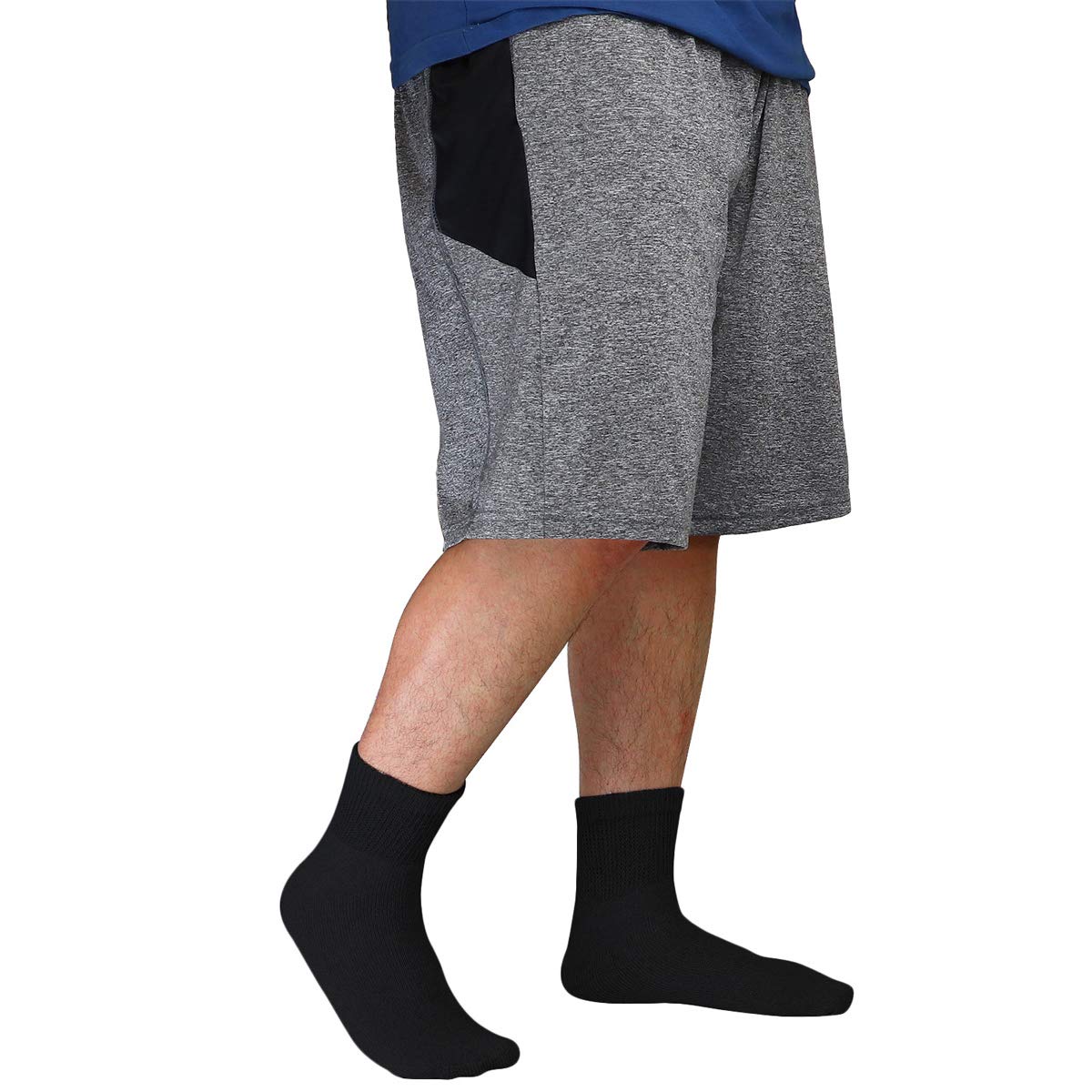 Falari 6-pack Physicians Approved Diabetic Ankle Socks (13-15 King Size, 6-pack Black)