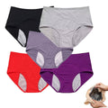 IDCWZL Leakproof Panties for Women Over 60 Leak Proof Ladies Underwear with Incontinence Comfortable(5pc-e,4X-Large)