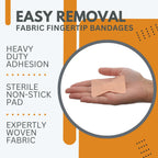 Dealmed Fabric Fingertip Flexible Adhesive Bandages - 100 Count (12 Pack) Bandages with Non-Stick Pad, Latex Free, Wound Care fo
