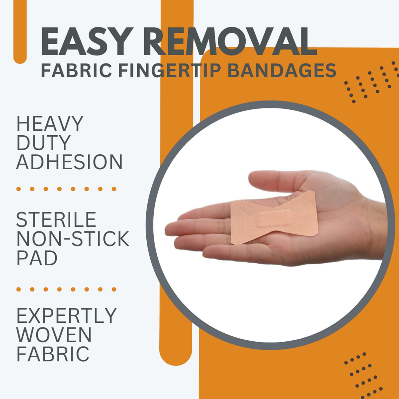 Dealmed Fabric Fingertip Flexible Adhesive Bandages - 100 Count (12 Pack) Bandages with Non-Stick Pad, Latex Free, Wound Care fo
