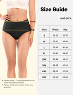 Molasus Incontinence Underwear for Women, High Absorbency, Period Leakproof, 3 Pack, Black, 3X-Large