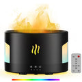 Depulat 4-in-1 7-Color Flame Aroma Essential Oil Diffuser, 450ML Quiet Humidifier for Large Room Mist Adjustable, Bluetooth Spea