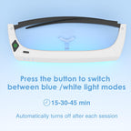 MEINNO Light Therapy Glasses, Blue-White UV-Free Light Therapy Lamp, Portable Daylight Lamp, Wearable Sunlight Lamp, Boost Energ
