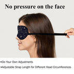 NOHSHE Galaxy Constellation Sleep Mask Eye Mask Space Black Blue Sky Star Galaxy Black Sleep Mask Light Blocking Adjustable Smoo