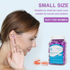 LYSIAN Slim Size Foam Ear Plugs for Small Ear Canals Women, Kids, 100 Pairs, 35dB SNR Noise Canceling Earplugs for Sleeping, Wor