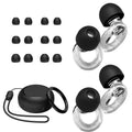 JUSTRVN Ear Plugs for Concert, 2 Pairs of Noise Reduction Earplugs 25dB-30dB with 8 Ear Tips&Carry case,Reusable Hearing Protect
