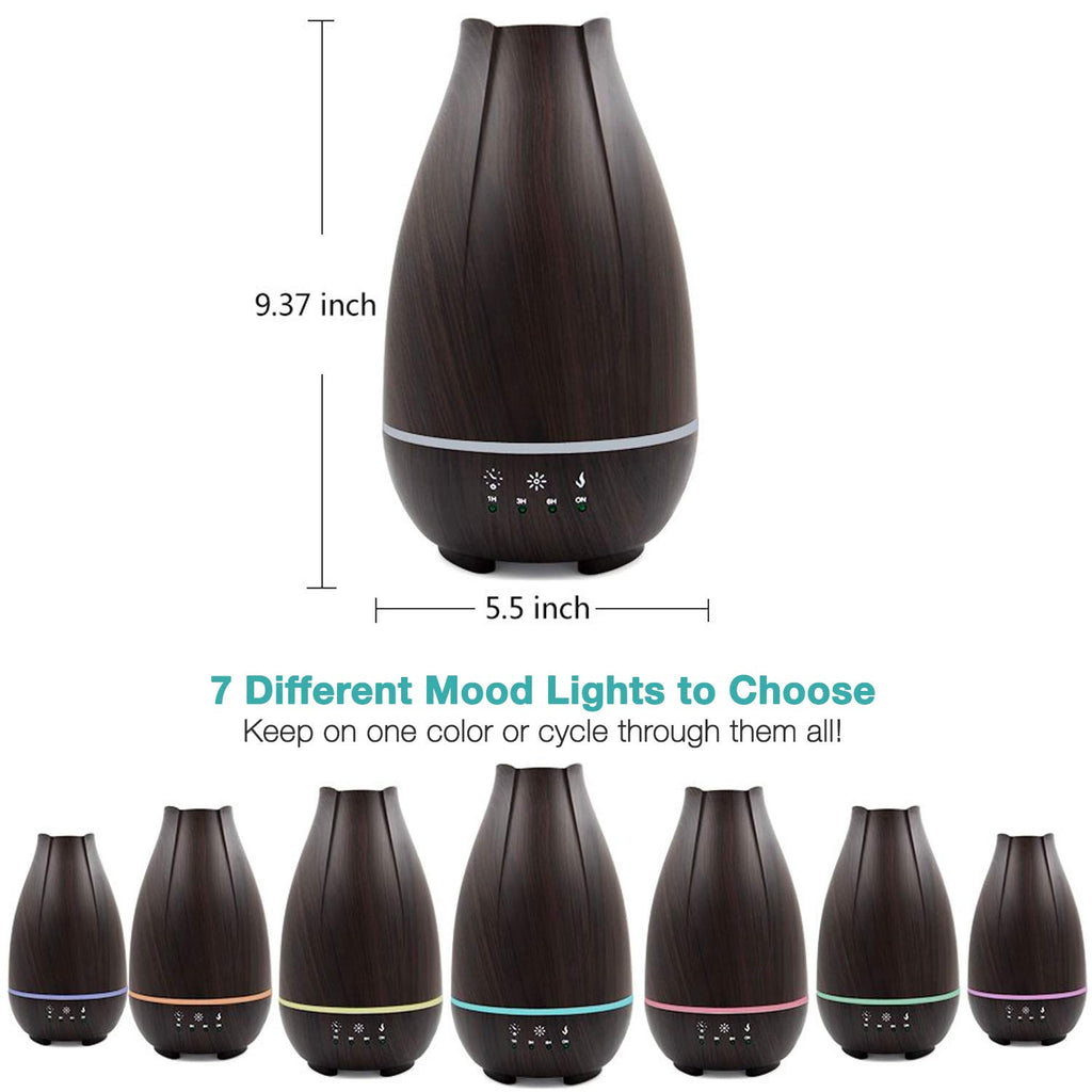 HealthSmart Essential Oil Diffuser, Cool Mist Humidifier and Aromatherapy Diffuser with 500ML Tank Ideal for Large Rooms, Adjust