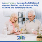 GMS Pill Taker Cup - Makes Swallowing Medium to Large Tablets, Capsules & Pills Easy - Simply Drink Medicines Along with Water -