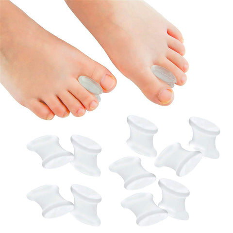 Povihome 10 Pack Gel Bunion Corrector and Toe Spacers Separators and Straightener Orthotics (4/10''Thick) for Sports Activities,