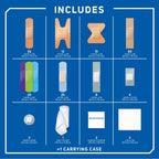 Care Science CarePak Variety Pack 203pc, Assorted | Includes Sheer, Waterproof, Plastic Bandages and a First Aid Kit. Breathable
