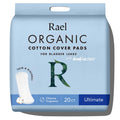 Rael Incontinence Pads for Women, Organic Cotton Cover - Postpartum Essential, Heavy Absorbency, Bladder Leak Control, 4 Layer C