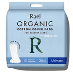 Rael Incontinence Pads for Women, Organic Cotton Cover - Postpartum Essential, Heavy Absorbency, Bladder Leak Control, 4 Layer C