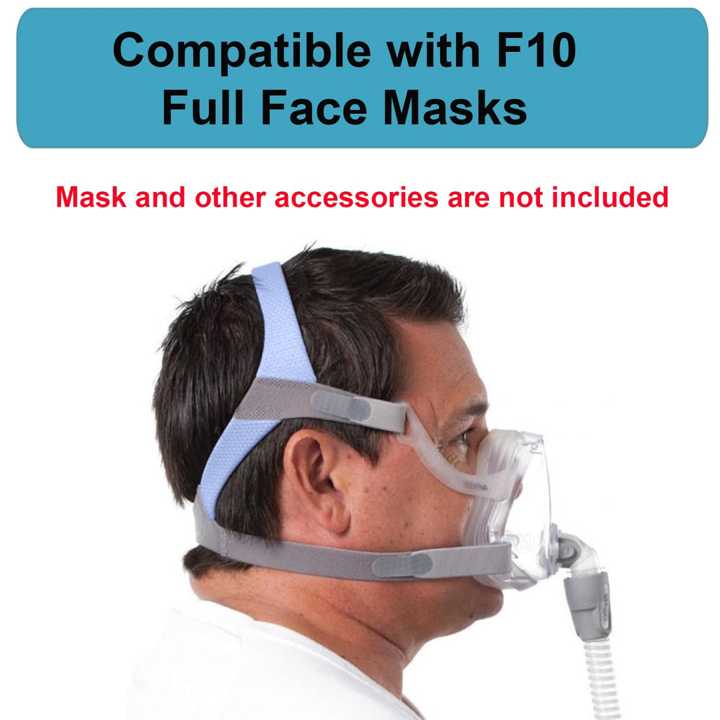 Tegneo Headgear Compatible with Airfit F10 Full Face CPAP Mask, Replacement Airfit F10 Headgear, Adjustable Home Ventilator Mask