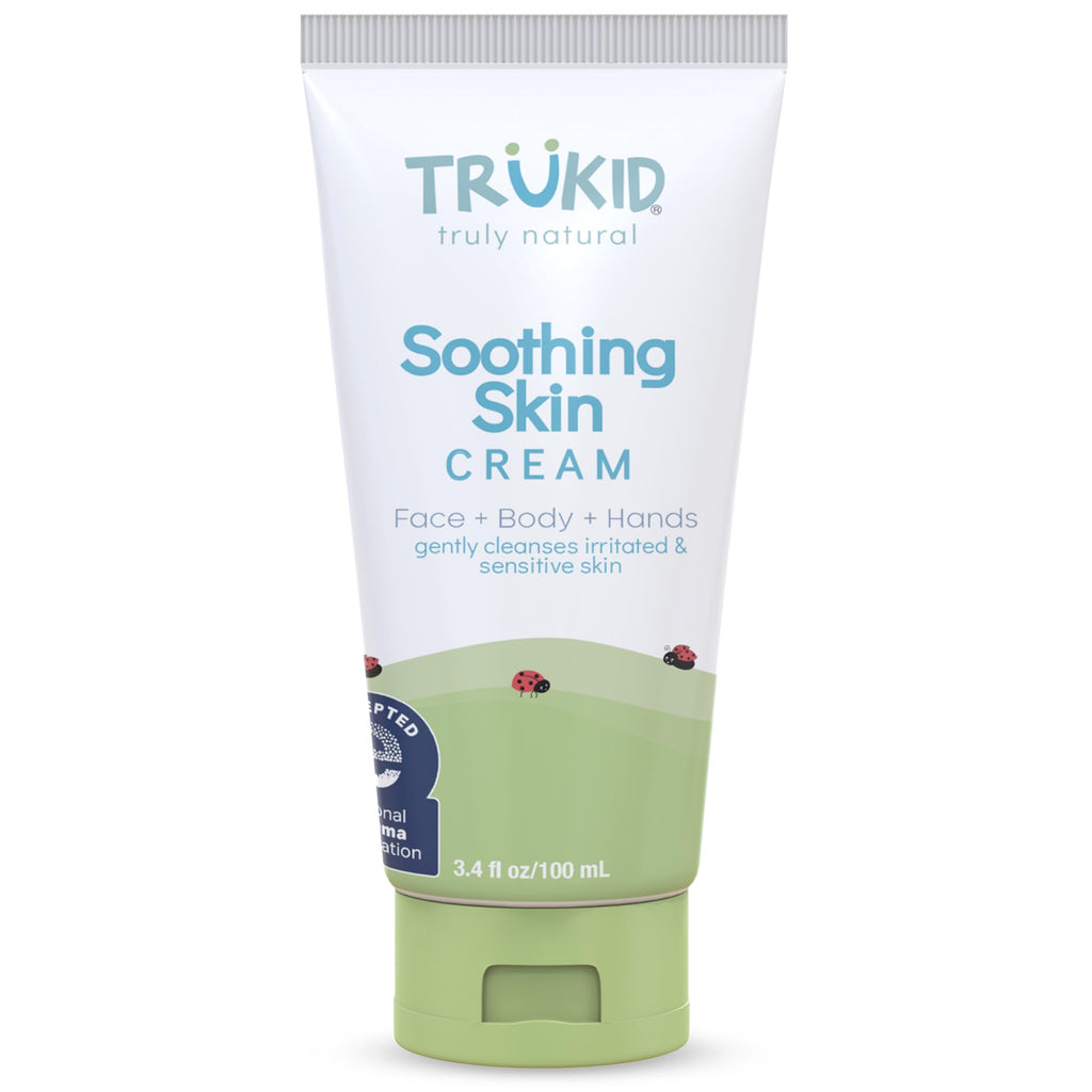 TruKid Natural Eczema Cream for Kids, Toddlers & Babies, NEA-Accepted for Eczema, Safe for Sensitive Skin on Face, Body, & Hands
