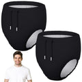 Glitopper 2 Pcs Adult Swim Diapers Special Needs Resuable Cloth Diaper Covers Waterproof Incontinence Protection, Unisex(M)