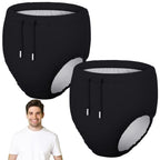 Glitopper 2 Pcs Adult Swim Diapers Special Needs Resuable Cloth Diaper Covers Waterproof Incontinence Protection, Unisex(M)