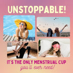 Dutchess Large Menstrual Period Cups for Women + Storage Pouch, Pack of 2 Pink & Purple Soft Medical-Grade Silicone Reusable Fem