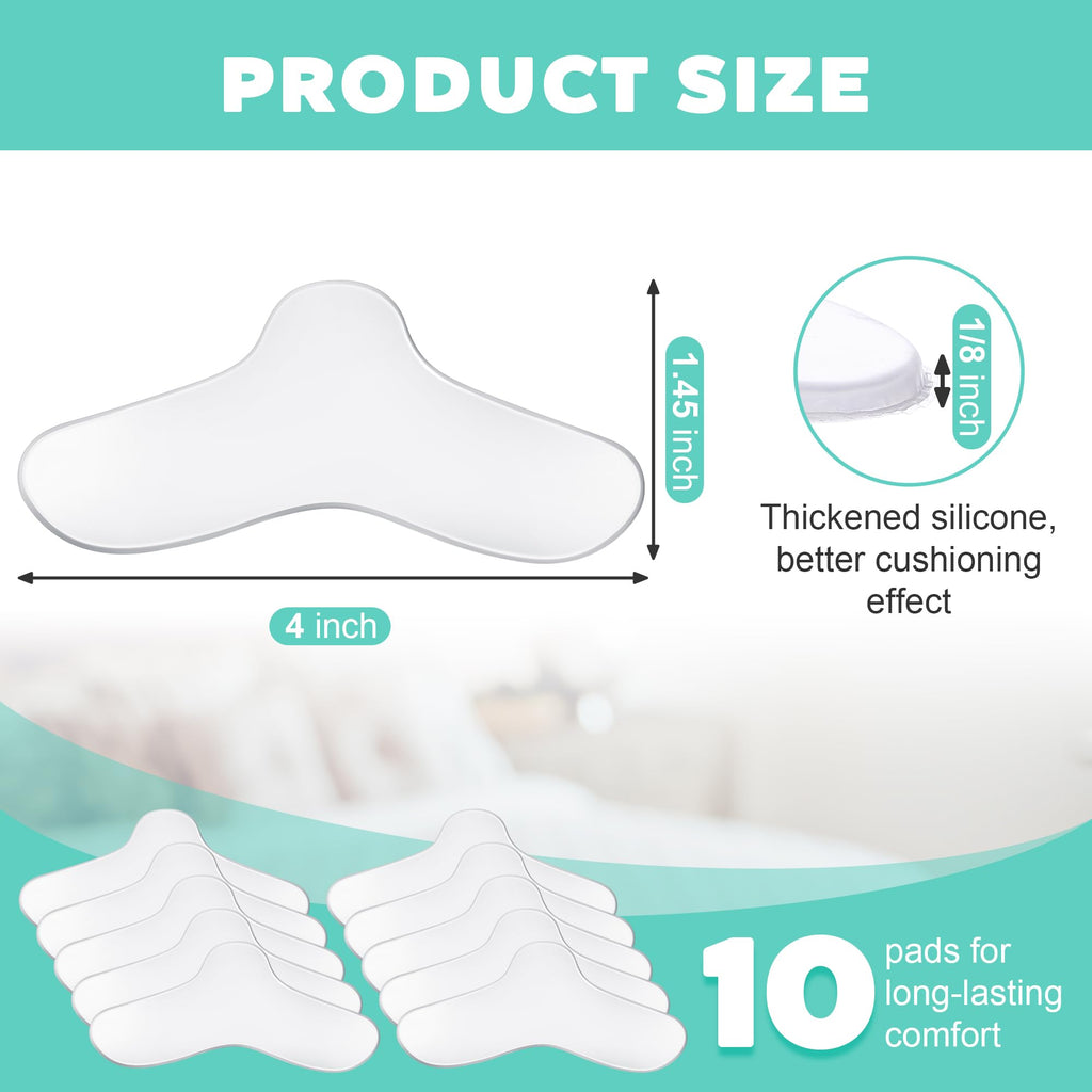 10 Pack CPAP Nose Pads, Anti Leak CPAP Nose Protector for Most Masks, Reusable Silicone Gel Nasal Pads - Relieve Pressure & Skin