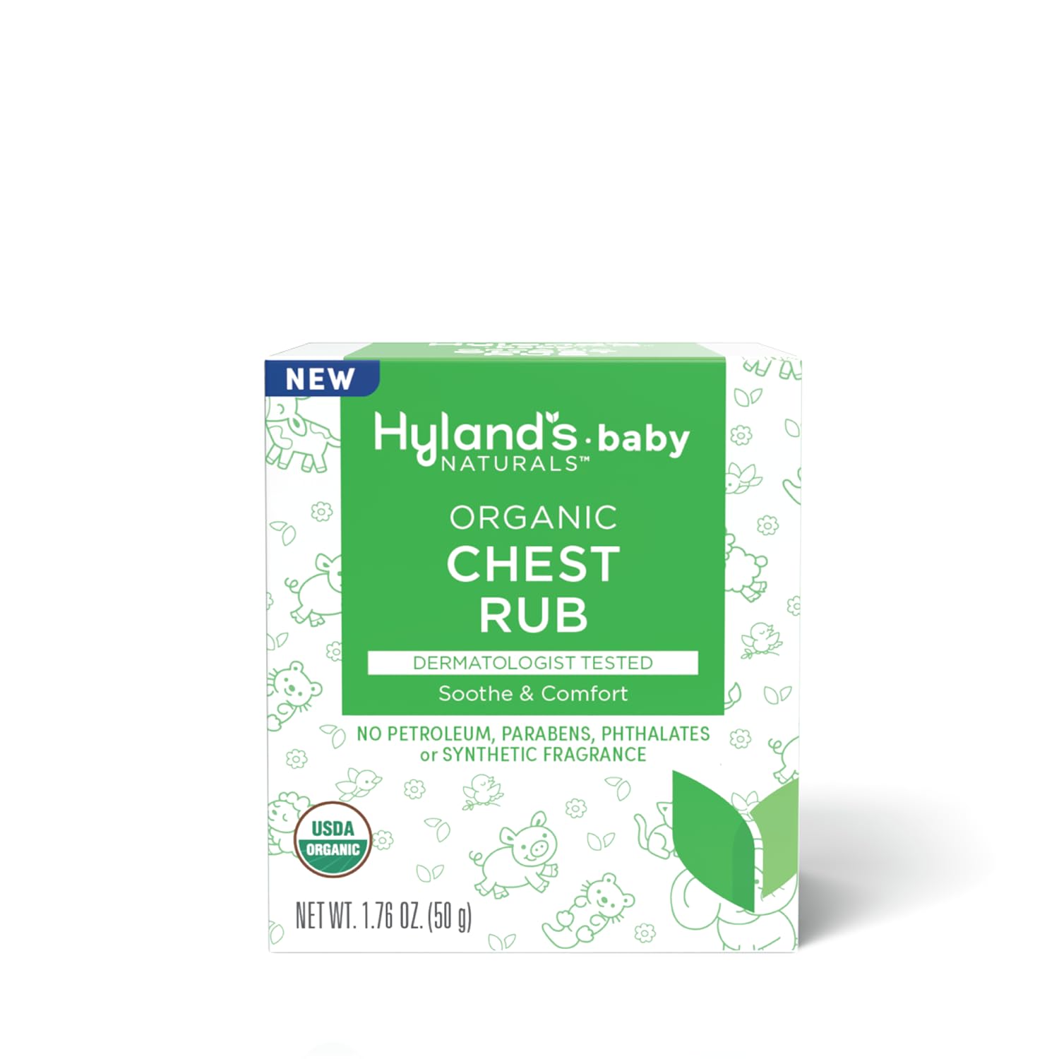 Hylands Baby Organic Chest Rub, Soothe and Comfort, with Organic Lavender, Peppermint, and Chamomile Flower Oil, Safe and Gentl