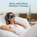 Fullicon Eye Massager with Heat & Vibration, Ultra Light Migraine Relief Products, Foldable Mask with Bluetooth Music, Face Mass