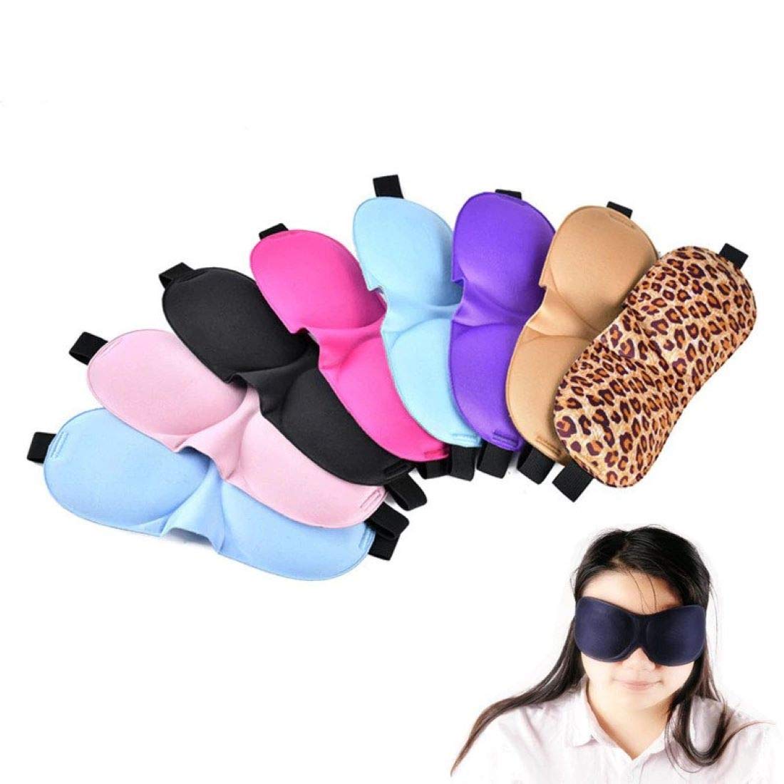 Digital Shoppy Rest Eye Mask Memory Foam Padded Shade Cover Blindfold Sponge Eyeshade Soft Polyester Eye Mask Shade For Sleeping