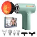 JOYSUWERUN Massage Gun with Heat - Amazing Power! Deep Tissue Percussion Massager, Handheld Mini Muscle Gun, 7 Massage Heads, Qu