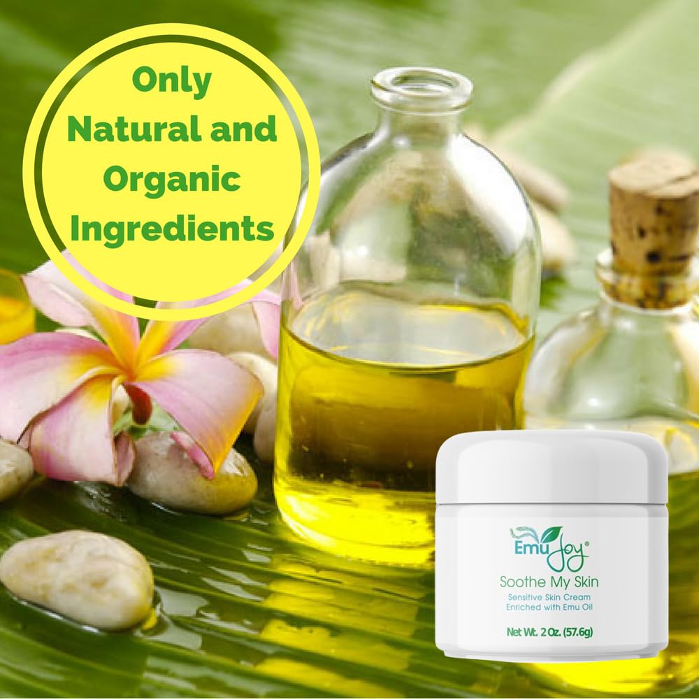 Soothe My Skin Cream for Sensitive Skin - Stocking Stuffers. Eczema Cream Psoriasis Atopic Dermatitis Lichen Sclerosus. Emu Oil