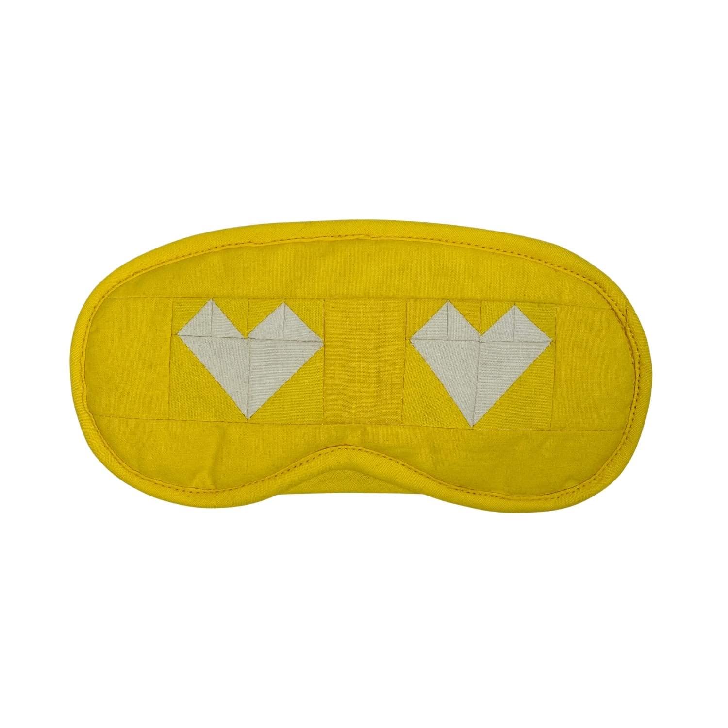 Simply Beautiful Always Hearty Sleeping Eye Masks  Yellow & White