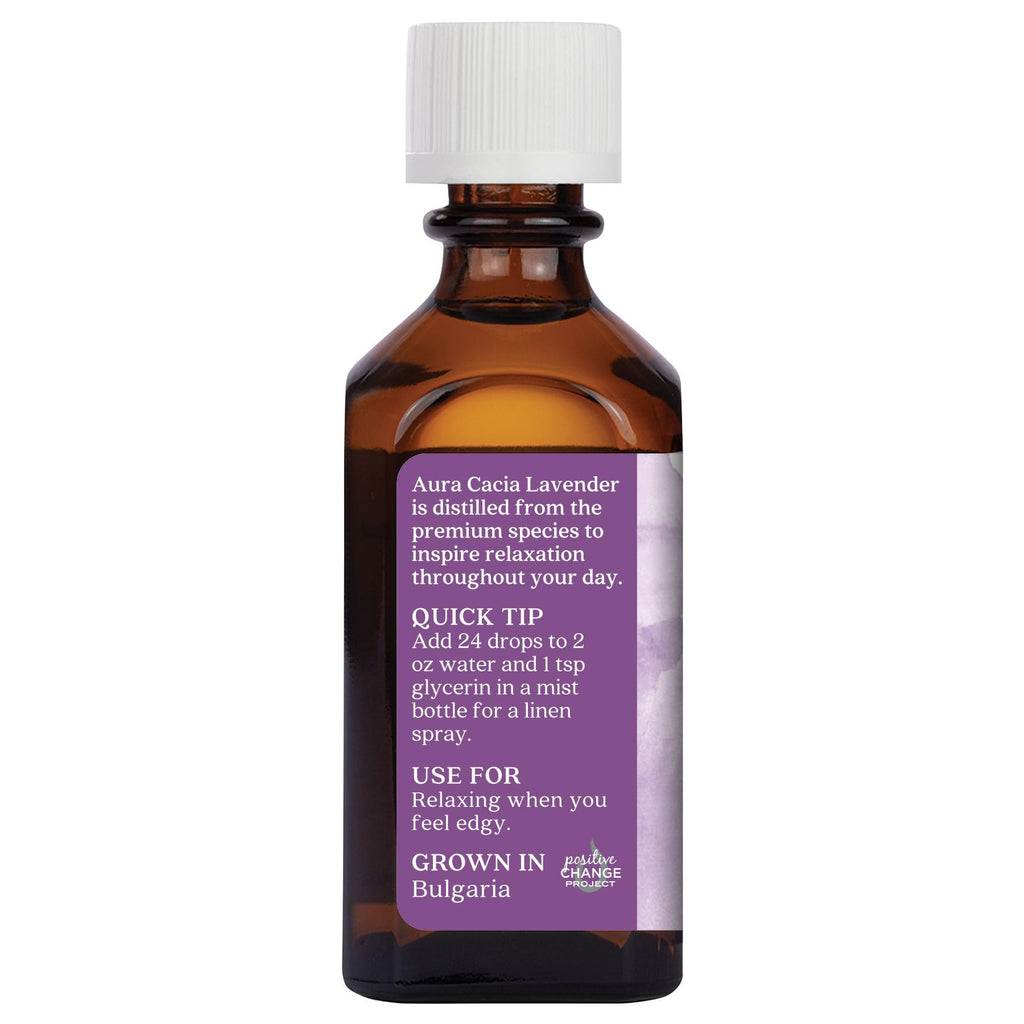 Aura Cacia Lavender Essential Oil, 100% Pure Lavandula Angustifolia Oil - Aromatherapy for Diffusers, Body Care, Skincare, Custo