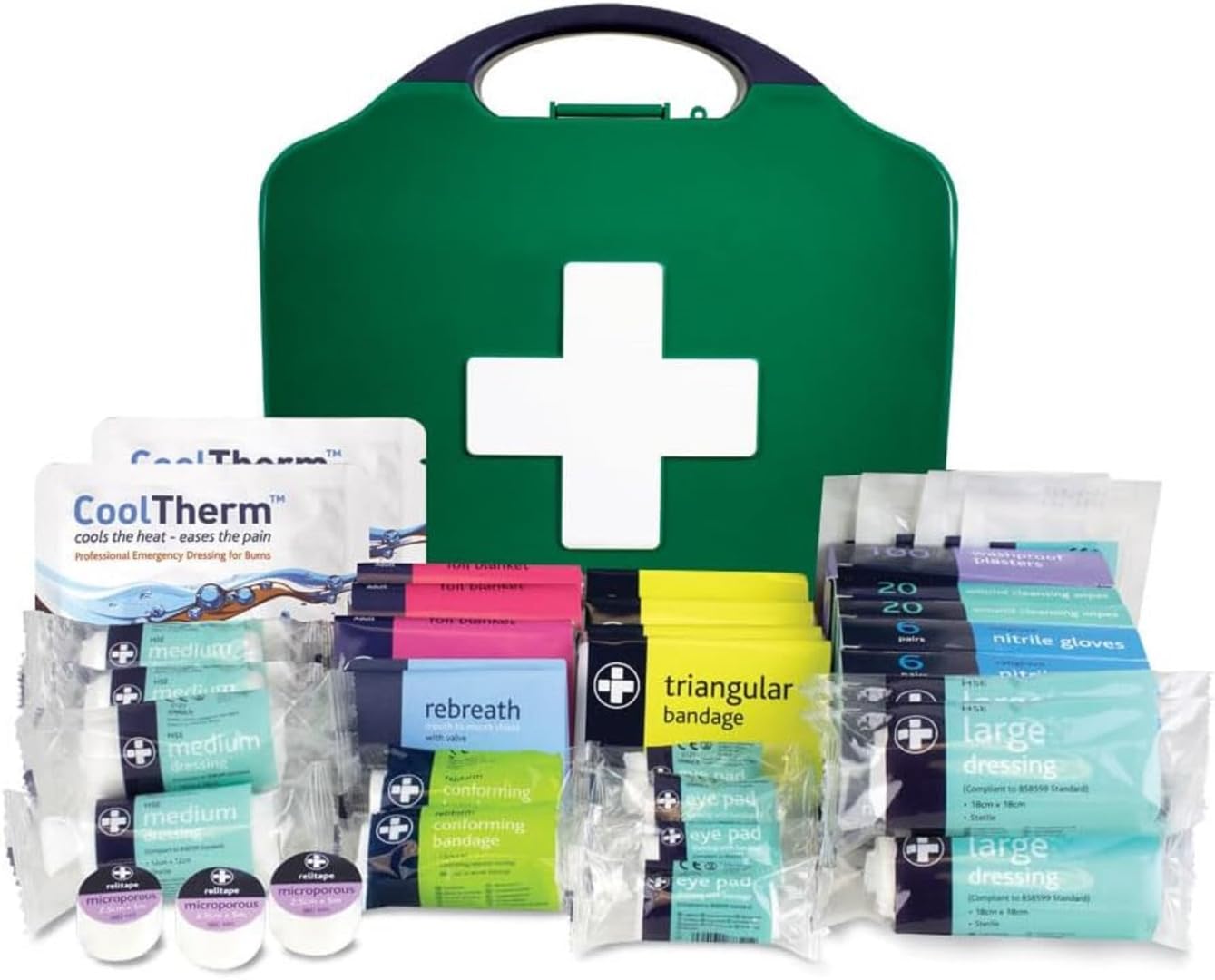 Reliance Medical Large Workplace First Aid Kit (for Ref 348) with Medical Essencials Like Bandages, Dressings, Plasters, Cleanin
