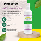 My Hair Helpers Anti-Lice Mint Spray for Head Lice Defense - Naturally Formulated with Essential Oils, 8 fl Ounces, Works on 1-2