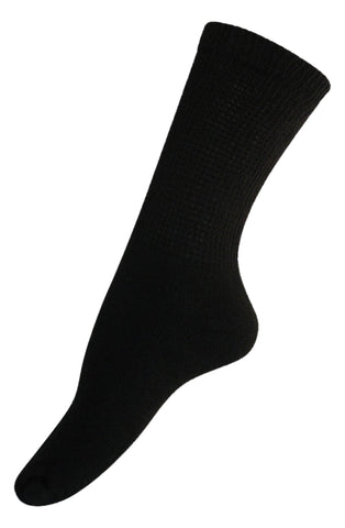 Diabetic Mens Crew Socks (3 Pack) 10-13, Brown, Made in The USA