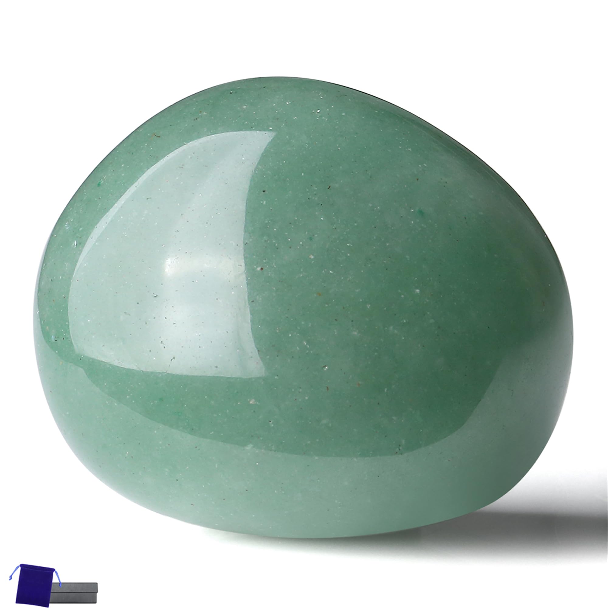 YATOJUZI 1.6''-2'' Green Aventurine Natural Crystals and Healing Stones Worry Stones Polished Rocks Green Gemstones Palm Stone f