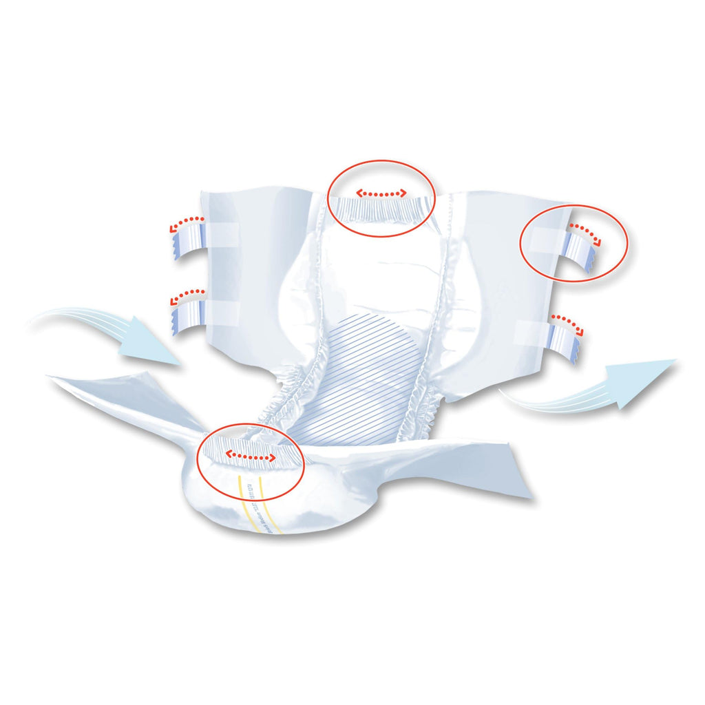 Seni Super Quatro Adult Incontinence Brief M Heavy Absorbency Breathable/Overnight, S-ME10-BQ1, Severe, 40 Ct