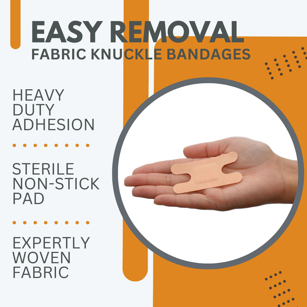 Dealmed Fabric Knuckle Flexible Adhesive Bandages - 100 Count (24 Pack) Bandages with Non-Stick Pad, Latex Free, Wound Care for