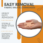 Dealmed Fabric Knuckle Flexible Adhesive Bandages - 100 Count (1 Pack) Bandages with Non-Stick Pad, Latex Free, Wound Care for F