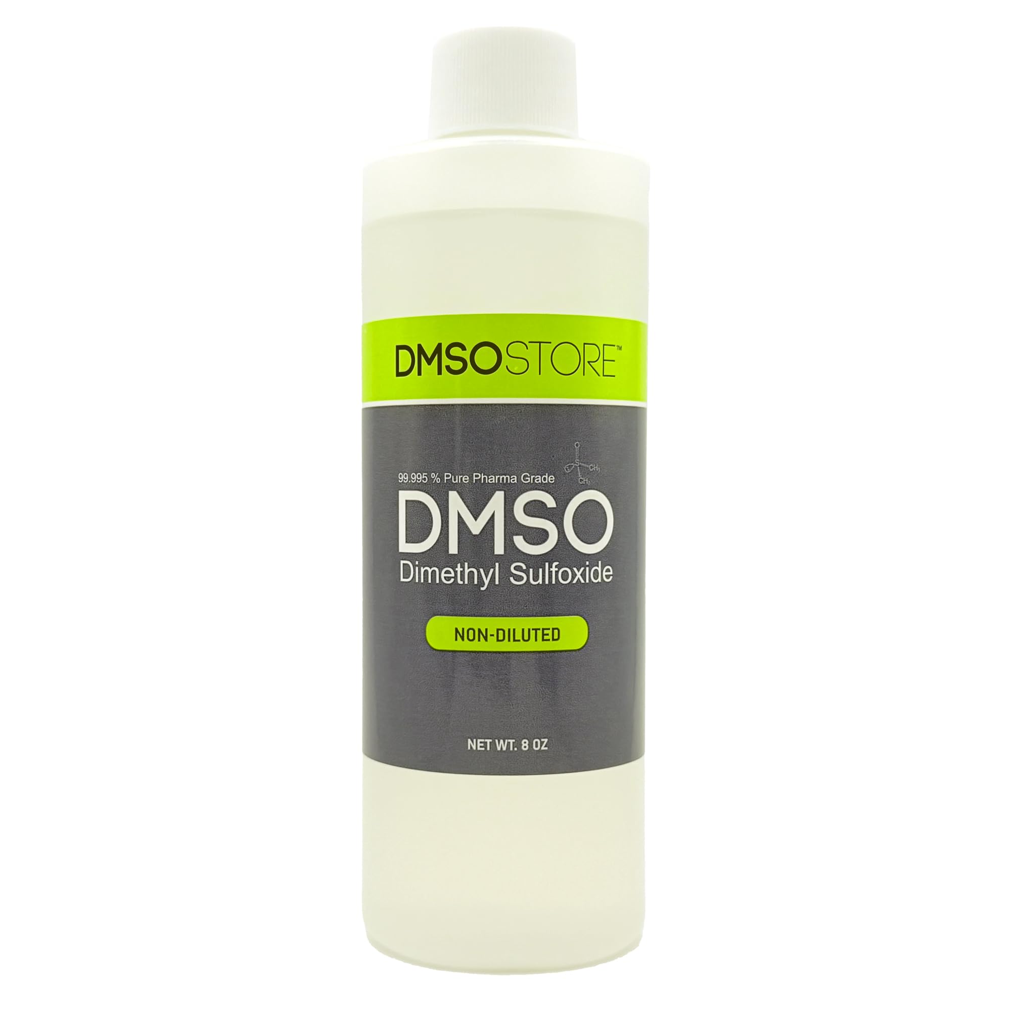 DMSO Liquid Dimethyl Sulfoxide 8 oz. Packaged in a Sterile BPA Free Bottle Non-Diluted Ultra High Purity 99.995% Low Odor Pharma