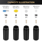 Aufew Tactical Mini Pill Case, Durable Metal Small Pill Holder for Pocket or Purse, Waterproof Medicine Bottle for Travel, EDC,