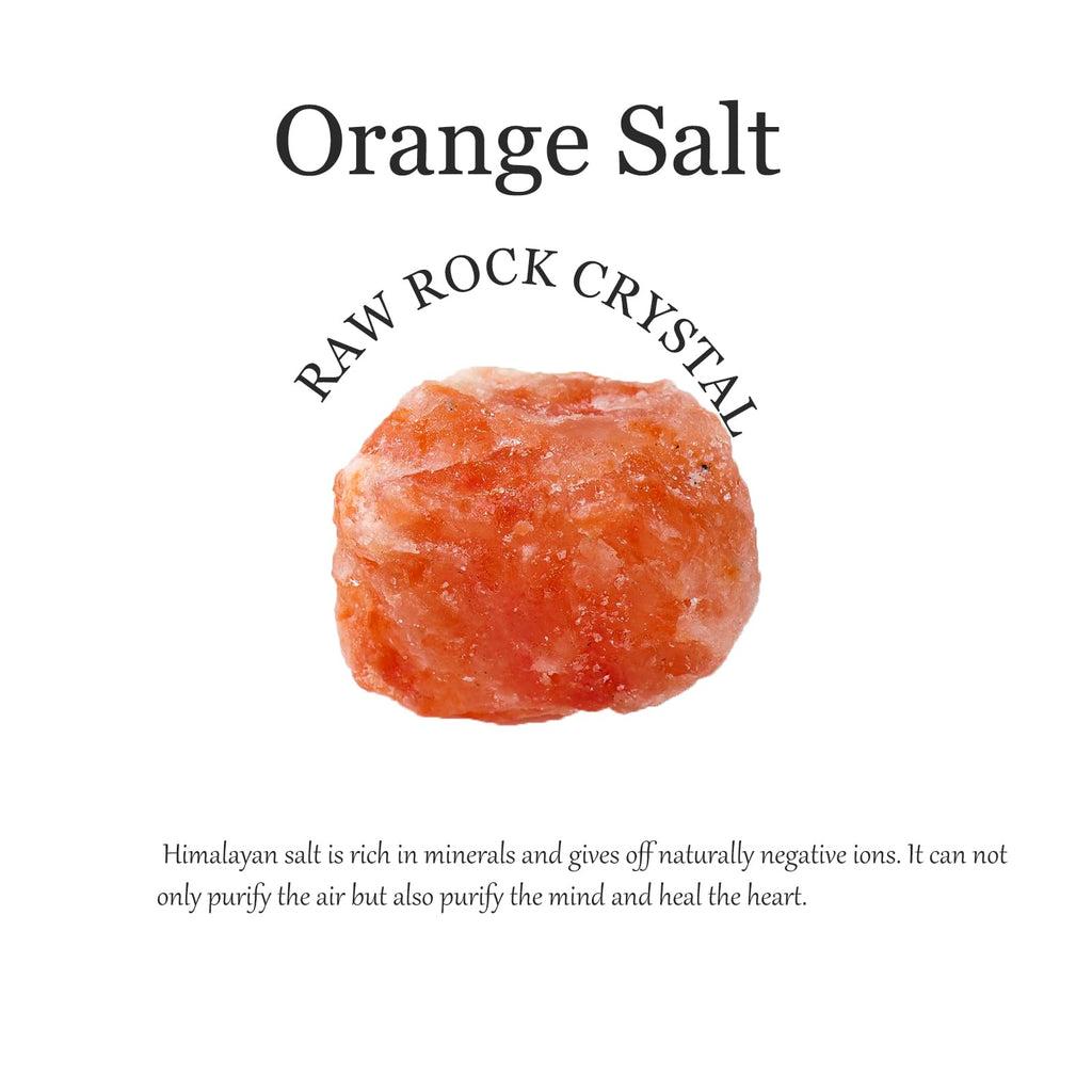 Apengshi Orange Salt Raw Crystals 2PCS Natural Rough Rocks Healing Crystal and Stones DIY Raw Stones Meditation Fountain Garden