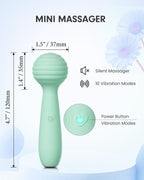 Pinkmini Portable Electric Travel Massager, Powerful Handheld Mini Muscle Face Massage Tool, Green