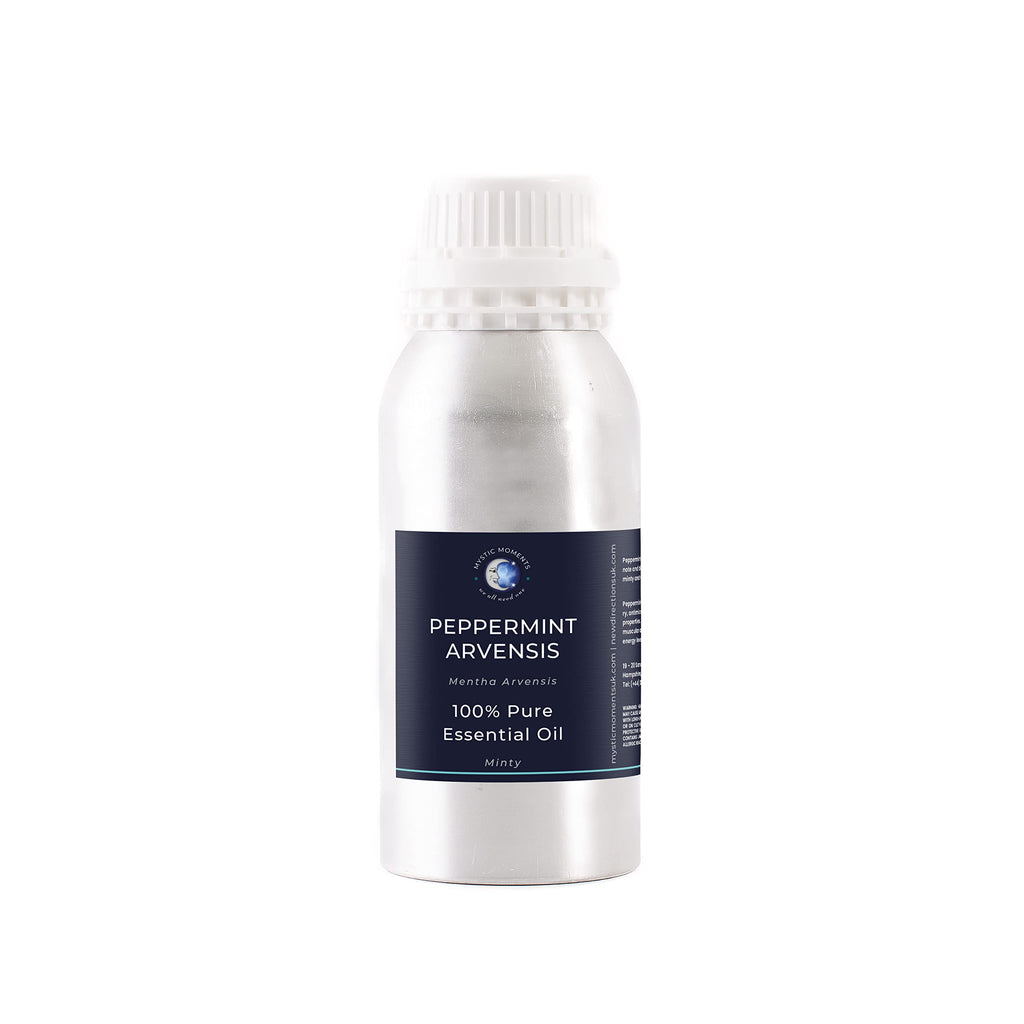 Mystic Moments | Peppermint Arvensis Essential Oil 500g - Pure & Natural Oil for Diffusers, Aromatherapy & Massage Blends Vegan 