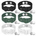 Motion Sickness Bands Anti Nausea Acupressure Wristband Sea Sickness Wristbands Nausea Bands(3Pairs-Black+White+Green)