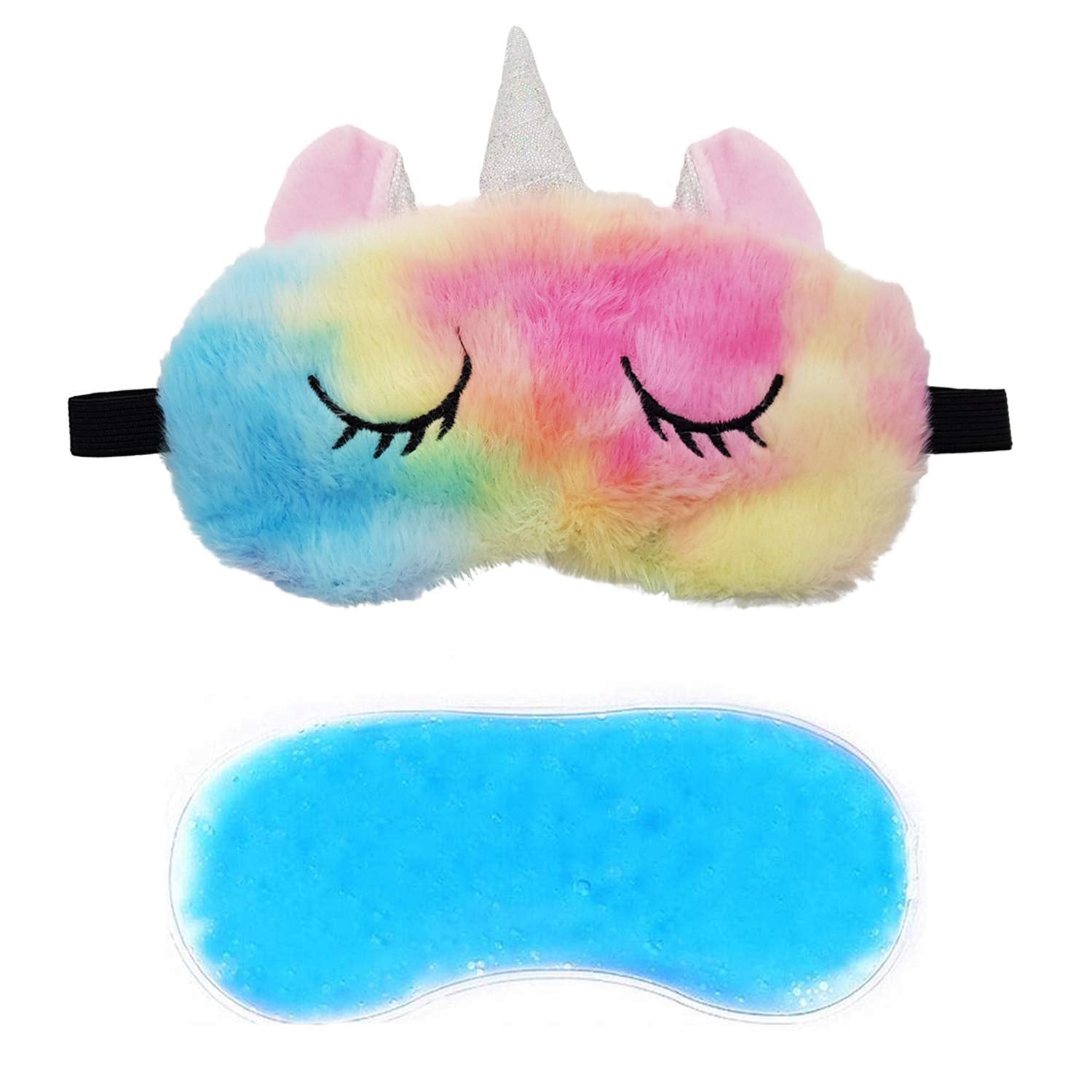 Crazycute Cute Gel Sleeping Eye Shade Mask Cover For Insomnia, Meditation, Puffy Eyes And Dark Circles Unicorn Multi Colour