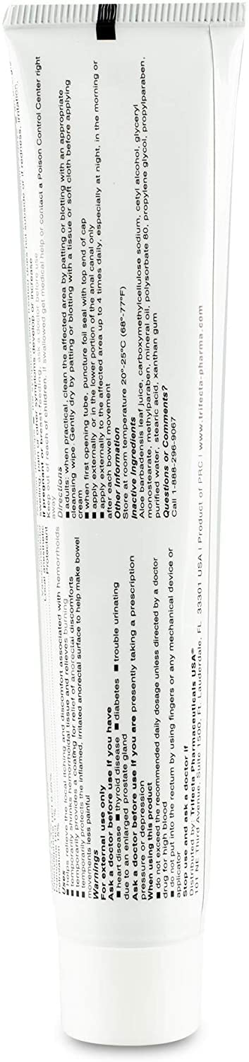 Globe Hemorrhoidal Cream, Phenylephrine HCl, Pramoxine with Aloe, Relief from Burning, Itching and Discomfort of Hemorrhoids, 1.