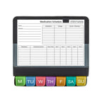 e-Pill 5 Times a Day x 7 Day Large Weekly Pill Organizer, Vitamin and Medicine Pill Box - with Discreet Case, Rainbow Color