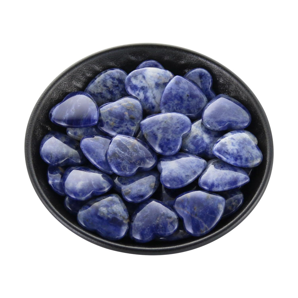 Nvzi Tumbled Polished Natural Lapis Lazuli Crystals Heart Stones, Crystals and Healing Stones Quartz Bulk for Wicca, Reiki, Heal